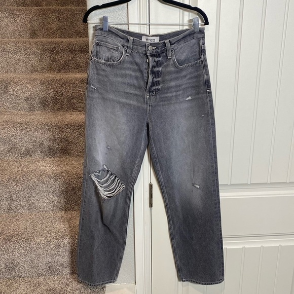 Etica Tyler Vintage Straight Jeans Gray Color denim - Picture 5 of 10